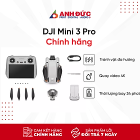 Mua Thiết Bị Bay Flycam DJI Mini 3 Pro - Gimbal xoay hỗ trợ chụp dọc - Thời Lượng Bay 34 Phút - Hàng Chính Hãng