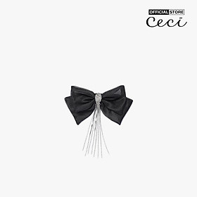 CECI - Kẹp tóc nữ thắt nơ to đính đá tua rua sang trọng CC6-01000050