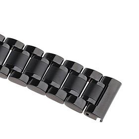Stainless Steel Replacement Watch Bracelet Band Black 18mm