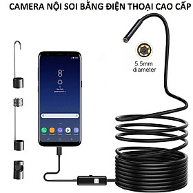 Mua (Dài 2 mét) Camera nội soi tai  soi đồ vật 6led cắm điện thoại 3in1 hàng cao cấp loại tốt