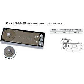 Mua Bản lề cửa kính VVP Thái Lan FC49-30 cho cửa rộng tối đa 1m5  bản lề thủy lực VVP