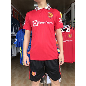 Bộ thể thao bóng đá vải gai mè CLB MU United đỏ