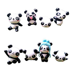 8 Miếng Ngộ Nghĩnh Panda Gấu Mini Tượng Cây Cảnh Vườn Cổ Tích Phong Cảnh Trang Trí