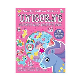 Sparkly Balloon Sticker: Unicorns