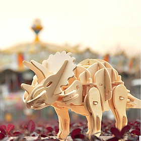 Mô hình gỗ lắp ráp 3D Robotic Triceratops (khủng long ba sừng)- Robotime  D430