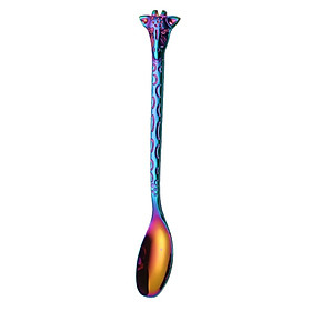 Giraffe Cartoon Mini Dessert Spoon Fork Stainless Steel Coffee Tea Spoon Stirring Spoon