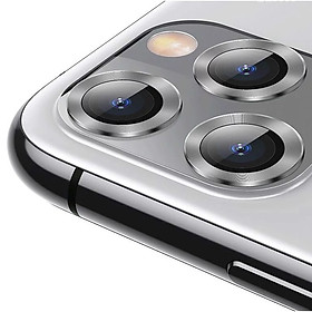 Mua Trắng Bạc - Bộ ốp viền kim loại tích hợp cường lực chống trầy Camera cho iPhone 11 Pro hiệu Baseus Alloy Protection Ring Lens Film (độ cứng 9H  chống trầy  chống chụi & vân tay  bảo vệ toàn diện  mỏng 0.4mm) - Hàng nhập khẩu