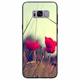 Ốp lưng dành cho Samsung S8 mẫu Ba Nụ Hoa Đỏ