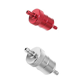 2PCS 8mm 5/16" ATV Inline Fuel Petrol  Filter Universal (red  +White)