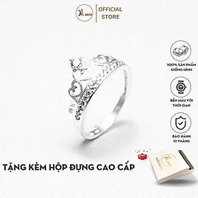 Nhẫn bạc nữ ATJ9036 , nhẫn vương miện Princess crown ANTA Jewelry