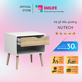 Mua Tủ đầu giường bằng gỗ kết cấu chắc chắn SMLIFE Nutech
