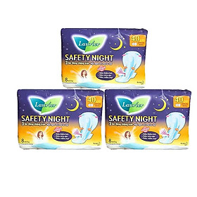 Băng Vệ Sinh Safety Night 40cm 8 miếng combo 3 gói