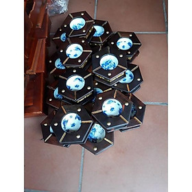 Mua Gạt tàn gỗ lũa + sứ Bát Tràng