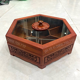 Mua Chia sẻ:  0 Khay Đựng Mứt Tết bằng Gỗ Hương Cao Cấp Lục Giac Kính khắc laze hoa vănkhay đựng bánh kẹo ngày tết bằng gỗ - ẢNH THỰC TẾ