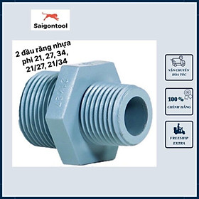 Mua 2 đầu nối răng ngoài ST-đủ kích cỡ  phụ kiến ống nước PVC 2 đầu ren