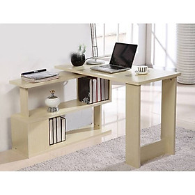 Bàn làm việc gỗ - Bàn học có giá sách nhỏ tinh tế