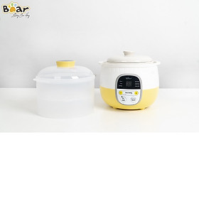 Nồi nấu chậm Bear 0.8L kèm lồng hấp (Bản quốc tế)- Hàng chính hãng