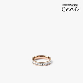 CECI - Nhẫn nữ bản vừa đính đá sang trọng CC2-01000203