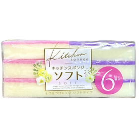 Mua Set 6 miếng rửa chén bát 2 mặt đa năng Kitchen Soft