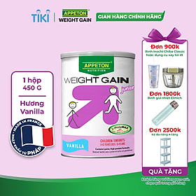 Sữa Appeton Weight Gain Junior cho Trẻ Em hương Vanila 450g