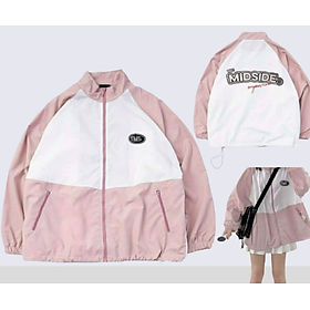 Áo Khoác Dù TMS LOGO MIDSIDE Nam Nữ Ulzzang Unisex Form Rộng Bomber Jacket, Áo khoác bóng chày in logo TMS bao đẹp, FINDY JACKET - Áo khoác gió, Áo Khoác Dù Màu Hồng MIDSIDE ulzzang nam nữ unisex form rộng