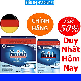 Muối rửa bát Finish 1.2kg, muối finish 1,2kg là muối làm mềm nước trong máy rửa chén bát ly 1200g - muối rửa bát finish 4kg