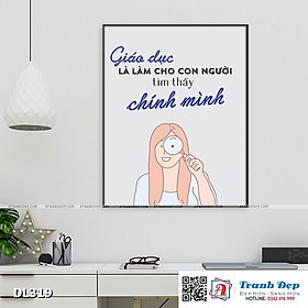 Mua Tranh động lực trang trí phòng làm việc - Giáo dục là làm cho con người tìm thấy chính mình - DL319