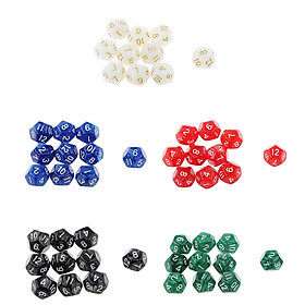 50 Miếng Dice D12 Bộ Xúc Xắc D12 Dành Cho Phụ Kiện MTG RPG D \u0026 D