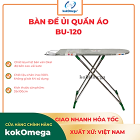 Mua Bàn Để Ủi Quần Áo Kiểu Đứng Lót Ván kokOmega BU-120 F25 35 x 100 Cm (Họa Tiết Ngẫu Nhiên)