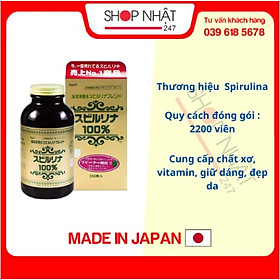 Combo 2 Hộp Tảo Xoắn Spirulina Nội Địa Nhật Bản 2200 Viên