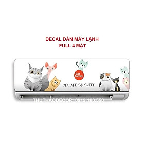 Combo 3 mặt GIA ĐÌNH MÈO khác nhau - Decal dán tủ lạnh