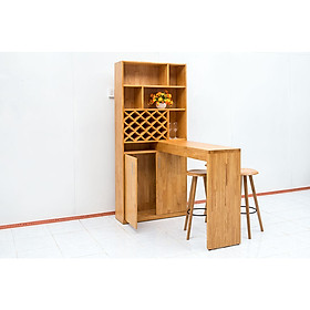 Mua Bộ tủ đựng rượu và ghế quầy bar Nội Thất Nhà Bên NAN 29 (Nâu)
