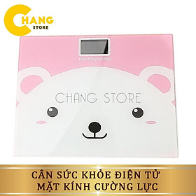 Cân Sức Khỏe Điện Tử Hình Ngộ Nghĩnh Mặt Kính Cường Lực