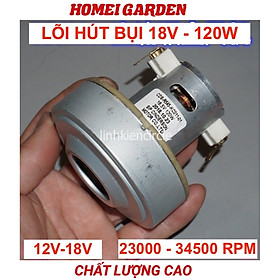 Motor máy h.út b.ụi DC 12V - 18V 120W có chổi than quạt nhôm 62mm tốc độ 34500 RPM chất lượng cao - CD0404