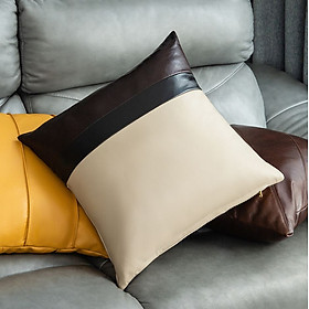 Combo Gối Sofa Phối 3 Màu Sang Trọng Nâu Đen Kem