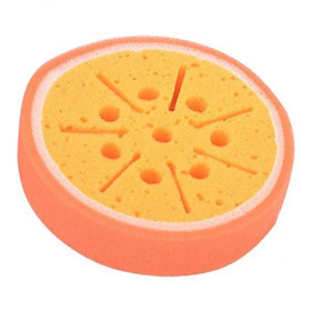 2xCartoon Fruit Children Bath Cleaning Sponge Dishwashing Sponge Orange