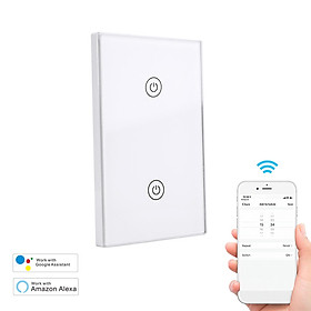 Công tắc đèn thông minh WiFi với tắc điều khiển từ xa bằng giọng nói Chức năng hẹn giờ Tương thích với Google