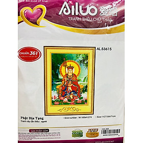 Mua Tranh thêu chữ thập Phật địa tạng vương AL53615  kích thước 50 x 70 cm