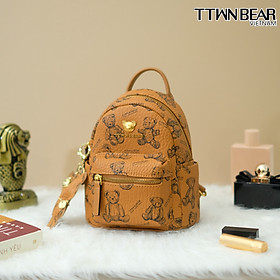 Balo nữ TN3209 Nâu gấu đi học, đi chơi thời trang cao cấp TTWN BEAR