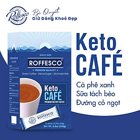 Cà Phê Sữa Dành Cho Người Ăn Kiêng - Keto Coffee 6 in 1 ROFFESCO Hộp 12 Gói 240g