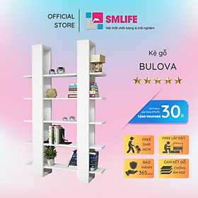 Kệ sách gỗ hiện đại SMLIFE Bulova | Gỗ MDF dày 17mm chống ẩm | D100xR28xC160cm