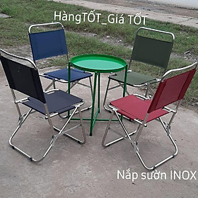 Ghế xếp inox cà phê trà chanh .HÀNG CHUẨN LOẠI 1_ SIÊU DÀY