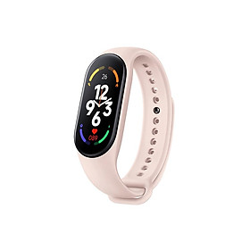 M7 Watch Smart Watch SmartBand Nhịp tim Smartwatch Thể dục theo dõi huyết áp thể thao thể thao cho Mi Band 7 MEN Women Color: Pink