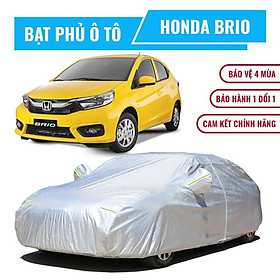 Bạt che phủ xe ô tô 5 chỗ Honda Brio, Bạt trùm xe hơi 5 chỗ cao cấp chất liệu vải PEVA chống nắng mưa, bạt phủ xe brio