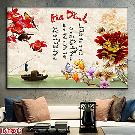 Tranh Canvas Thư Pháp Treo Tường Phòng Khách - Tranh Chữ