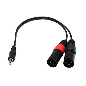 1Ft 1/8'' 3.5mm Stereo Male Plug TRS Audio to Dual 2 3pin XLR Male Cable Splitter