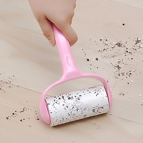 Cây lăn bụi quần áo kèm 2 cuộn lăn bụi có dính keo , đa năng  , làm sạch quần áo ,lông chó mèo ,bụi sàn nhà ,ga giường ,sofa an toàn và tiện lợi