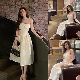 Đầm váy dạ hội dáng xòe phối ren xinh xắn, quý phái
