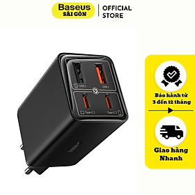 Bộ Sạc Nhanh 65W Baseus GaN6 Pro Fast Charger 2C+2U (Multi Quick Charger Support)- Hàng chính hãng