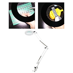LED Magnifying Lamp with Clamp Swing Arm Adjustable USB Desk Lamp